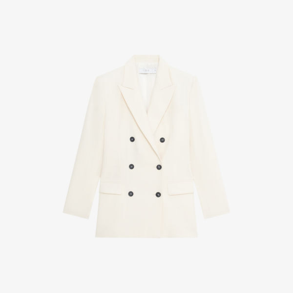 

Двубортный тканый блейзер kristal с острыми лацканами Iro, экрю