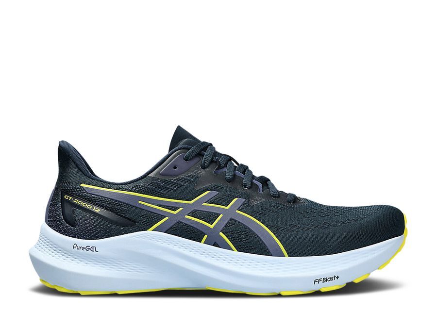 

Кроссовки ASICS Gt 2000 12 Extra Wide 'French Blue Bright Yellow', синий