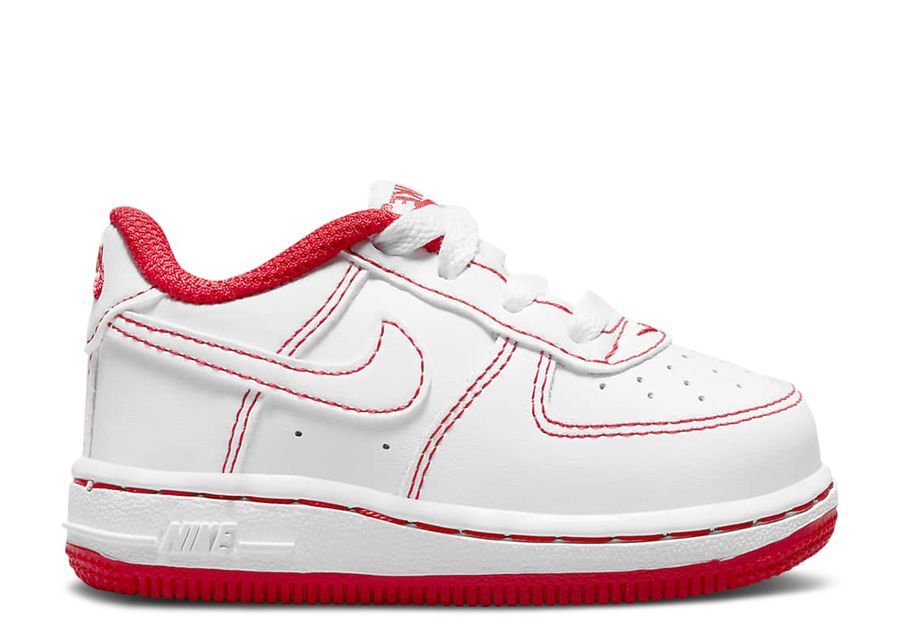 

Кроссовки Nike Force 1 Td 'Contrast Stitch - White University Red', белый