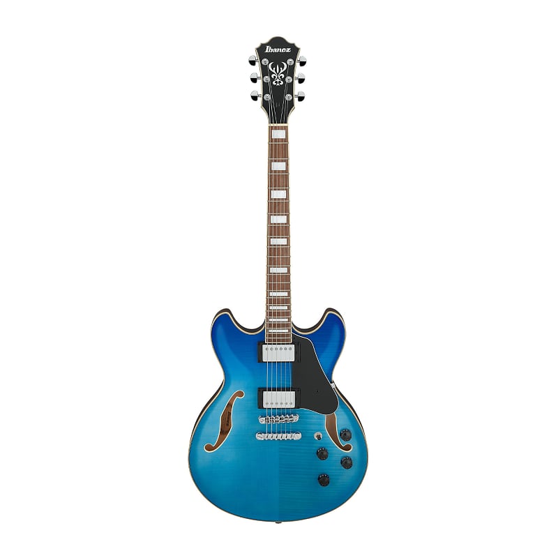 цена 6-струнная электрогитара Ibanez AS Artcore (правая рука, градация лазурно-голубого цвета) Ibanez AS Artcore 6 String Electric Guitar (Right Hand, Azure Blue Gradation)