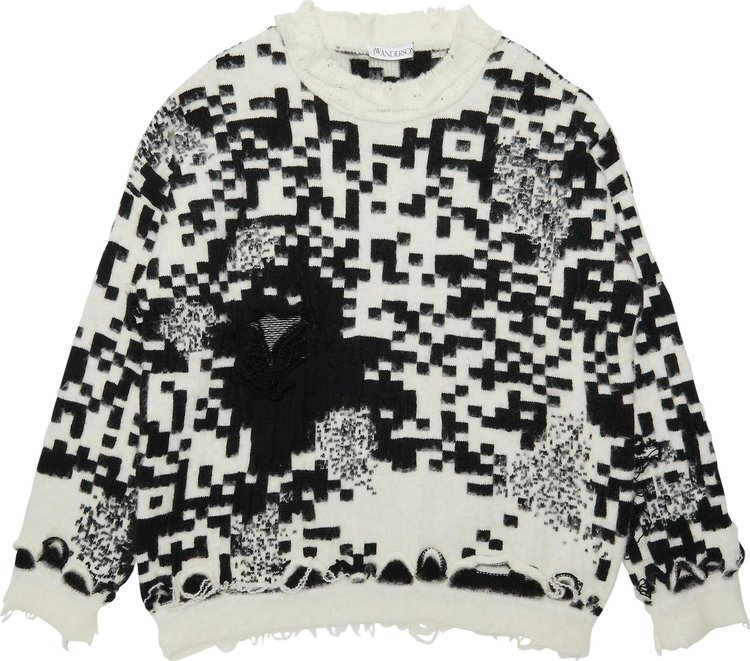 

Джемпер JW Anderson QR Code Jumper 'White/Black', белый
