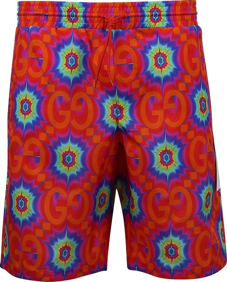 Шорты Gucci Swim Shorts 'Orange/Electric Blue', оранжевый - фото