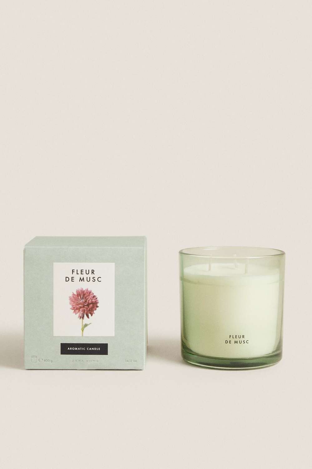 

(400 г) ароматическая свеча fleur de musc Zara, средне-желтый