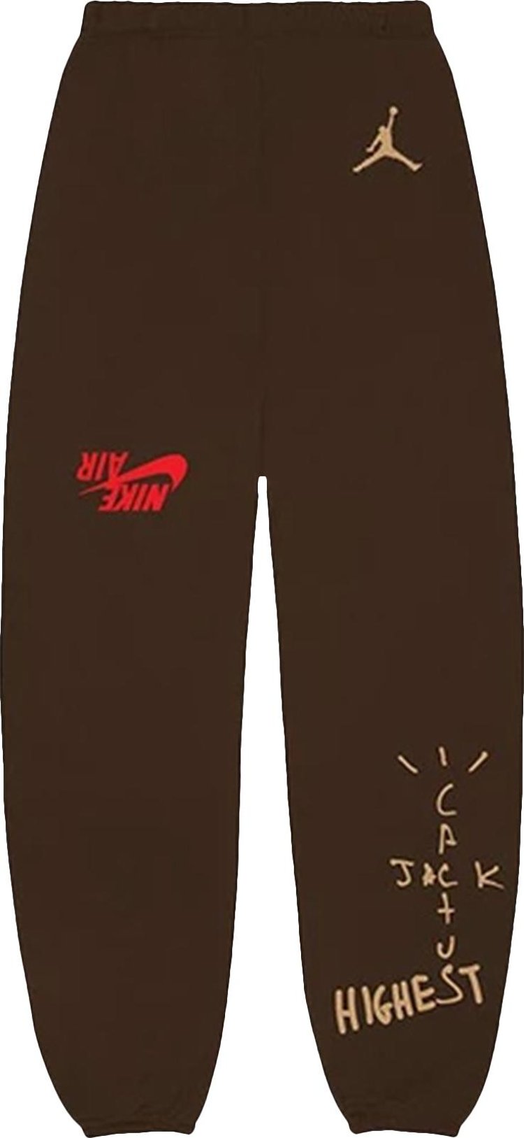 Спортивные брюки Cactus Jack by Travis Scott x Air Jordan Highest Sweatpant 'Brown', коричневый