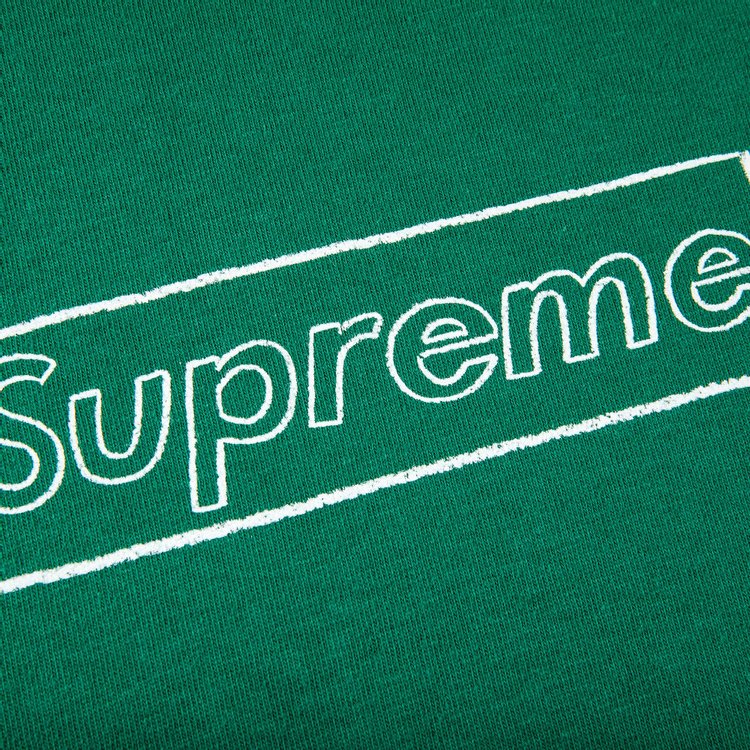 Футболка Supreme x KAWS Chalk Logo Tee 'Light Pine', зеленый