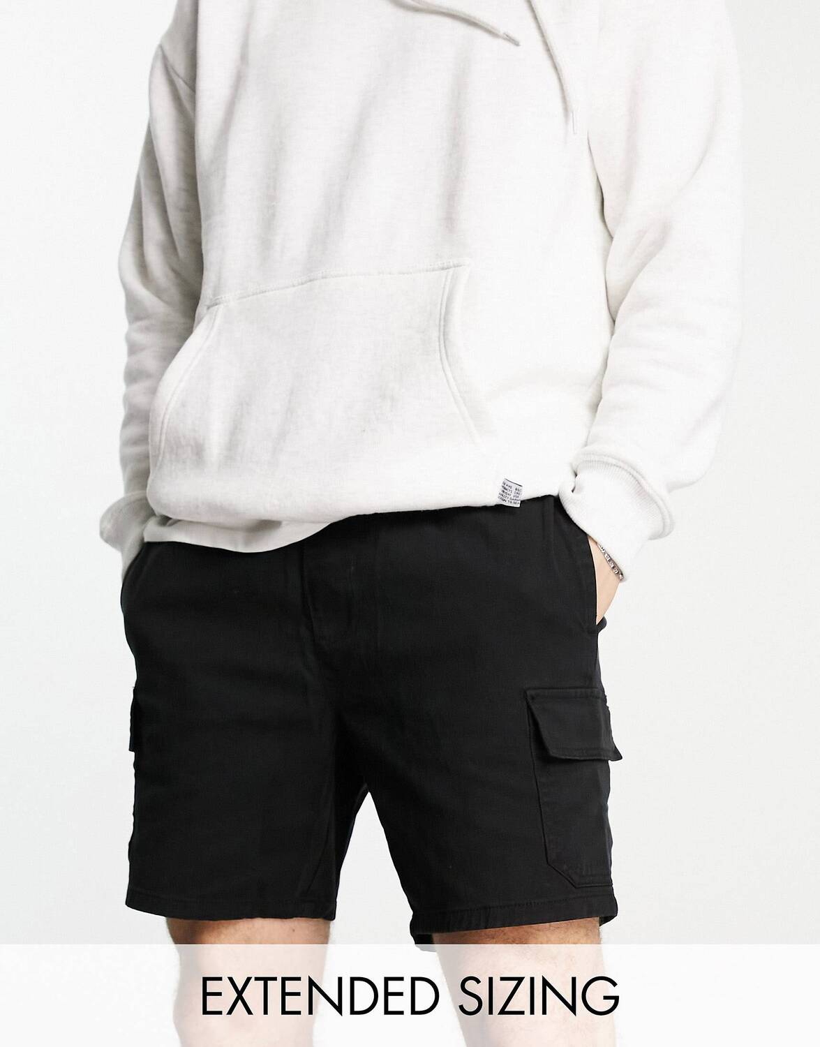 

Черные шорты карго ASOS DESIGN