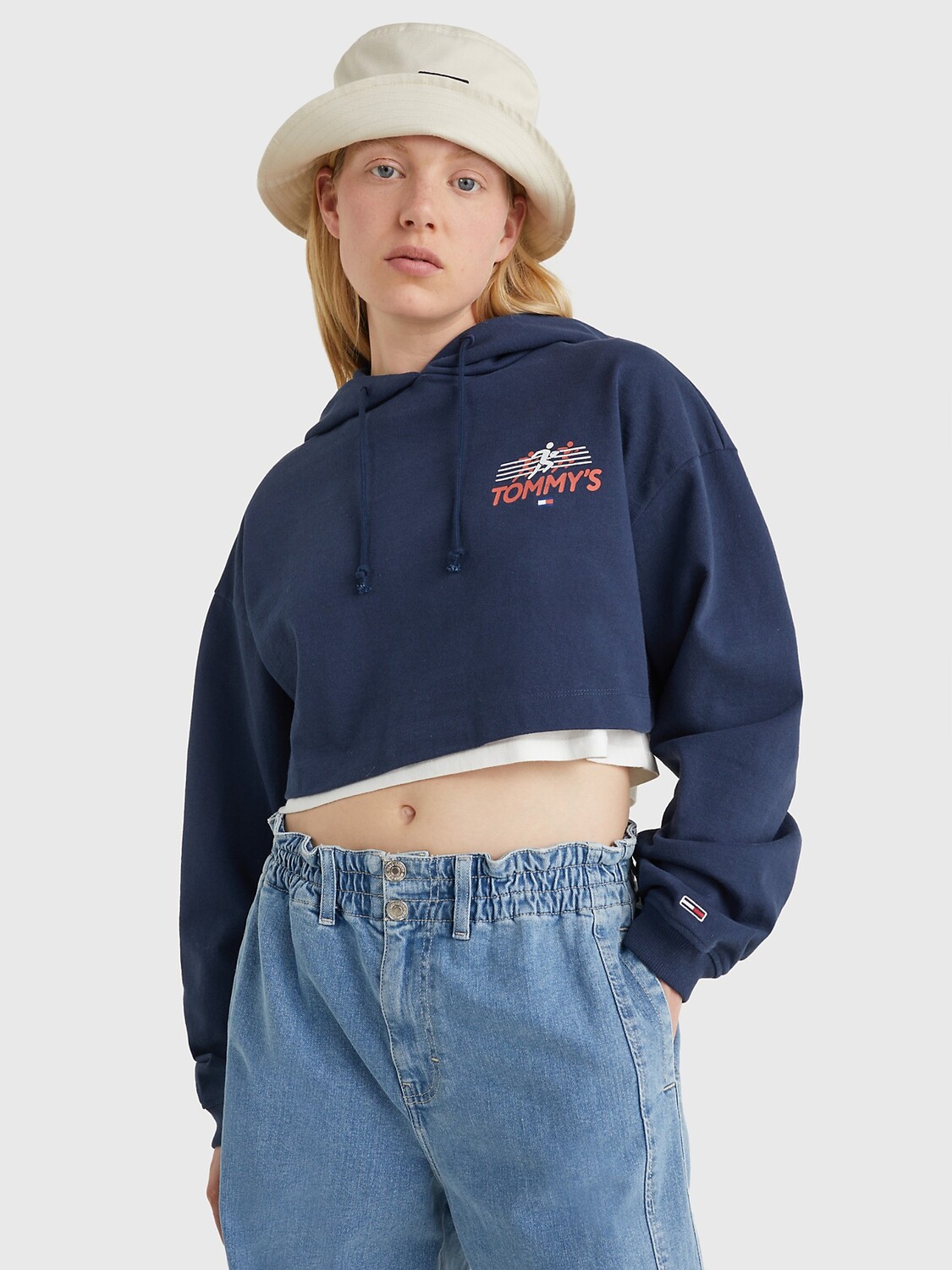 

Укороченная худи sports club Tommy Hilfiger, сумеречный флот