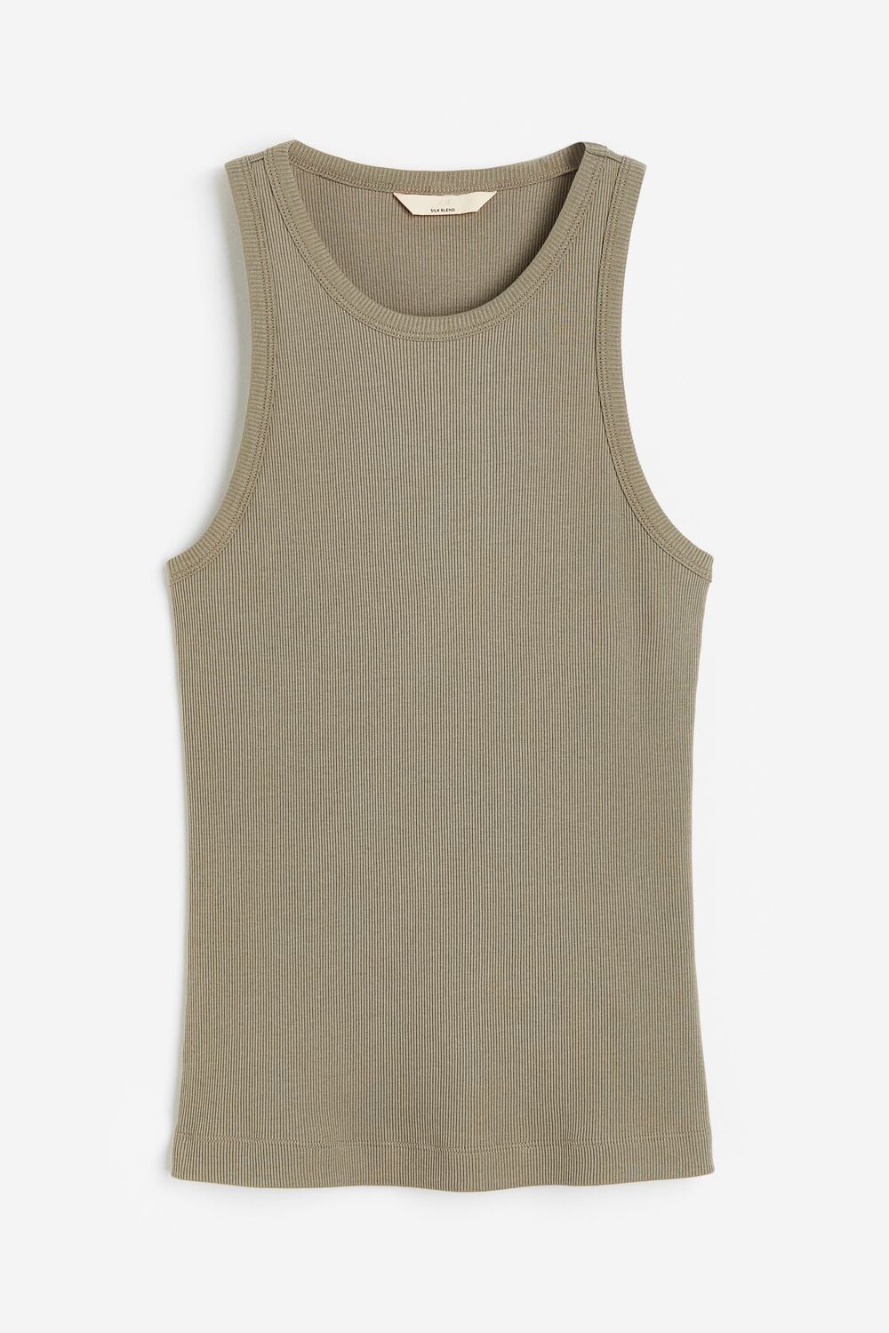 

Топ H&M Silk-blend Tank, хаки