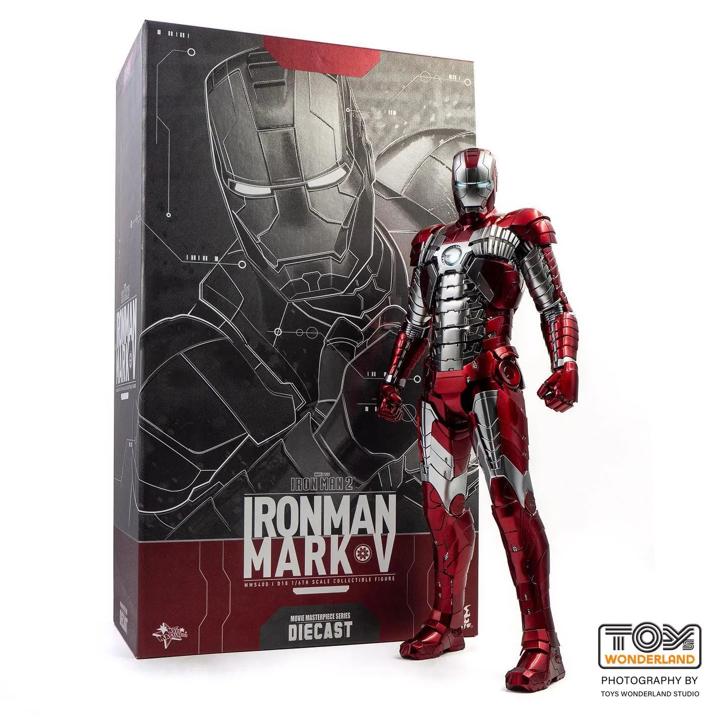 

Фигурка Hot Toys Marvel, Iron Man 2 – Iron Man Mark V MMS400D18B (Re-Issue), 32 см