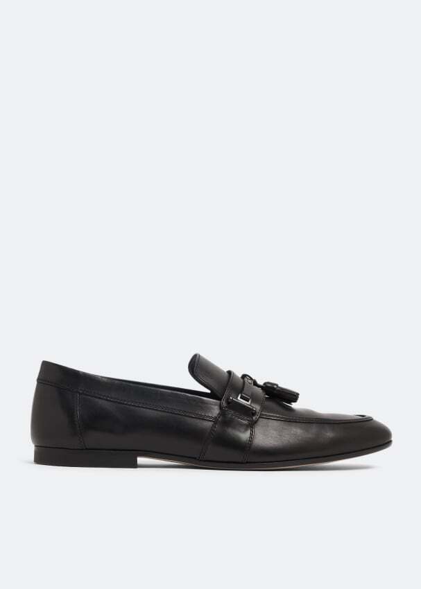 

Лоферы TOD'S Leather tassel loafers, черный