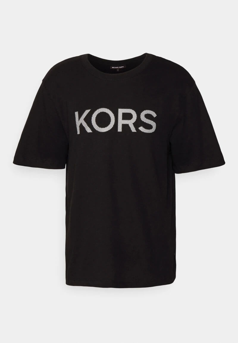 

Футболка Michael Kors Checker Tee With Print, черный