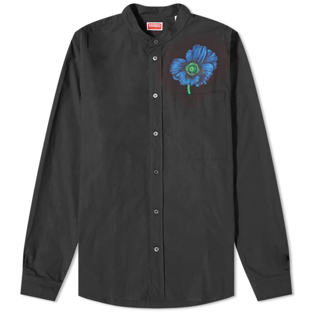 

Рубашка Kenzo Floral Motif Collarless Shirt