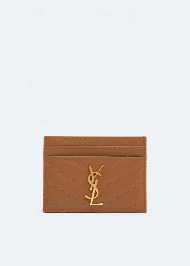 

Картхолдер SAINT LAURENT Monogramme card case, коричневый