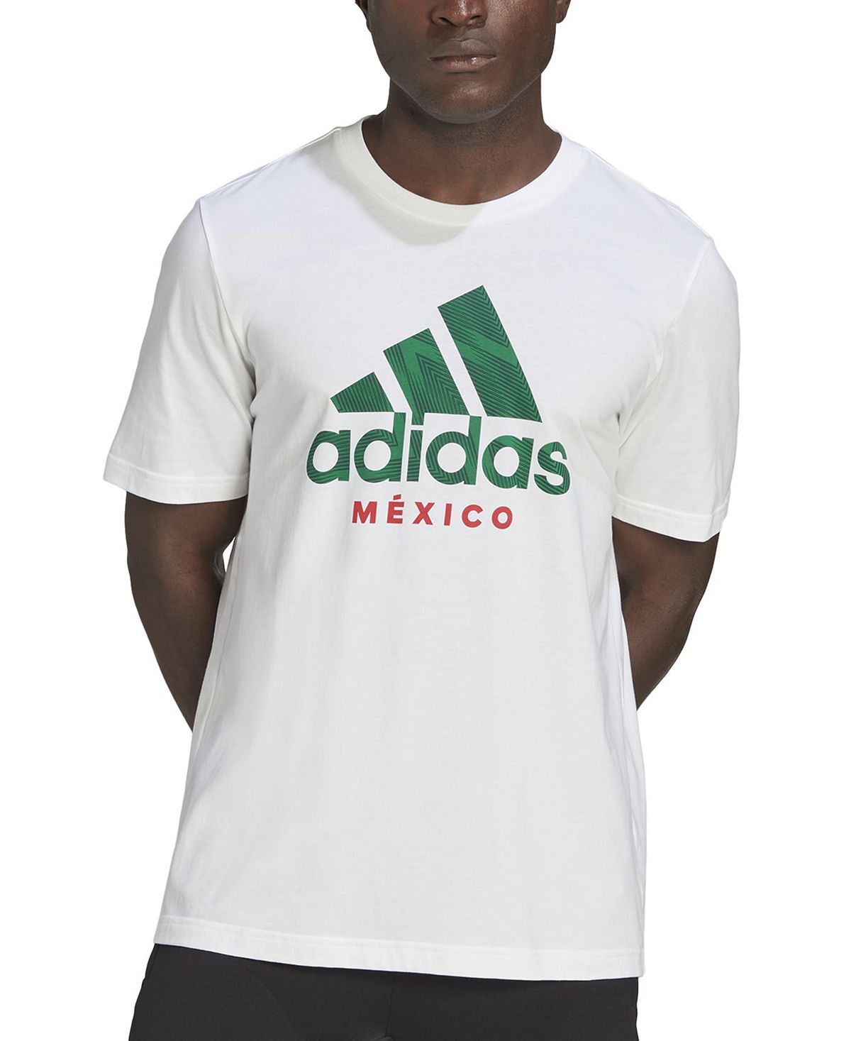 

Мужская футболка с короткими рукавами и принтом логотипа mexico adidas, белый