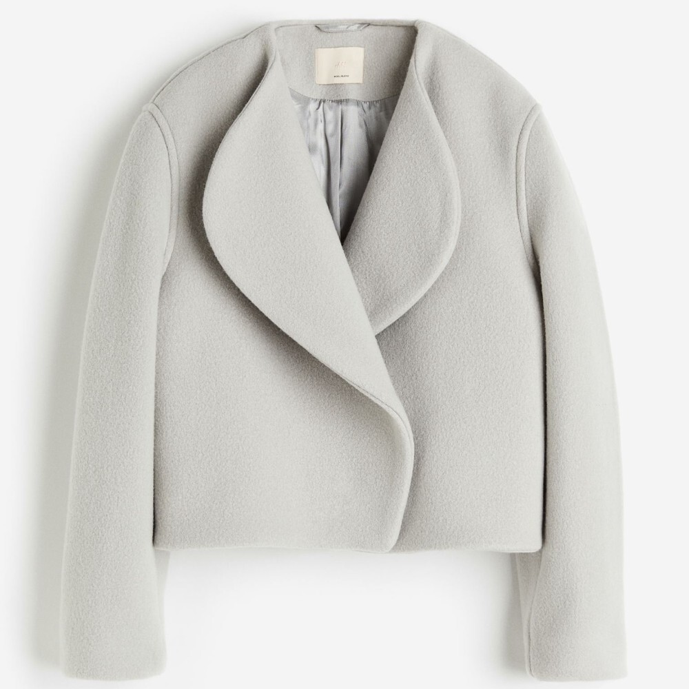

Куртка H&M Wool-blend, светло-серый