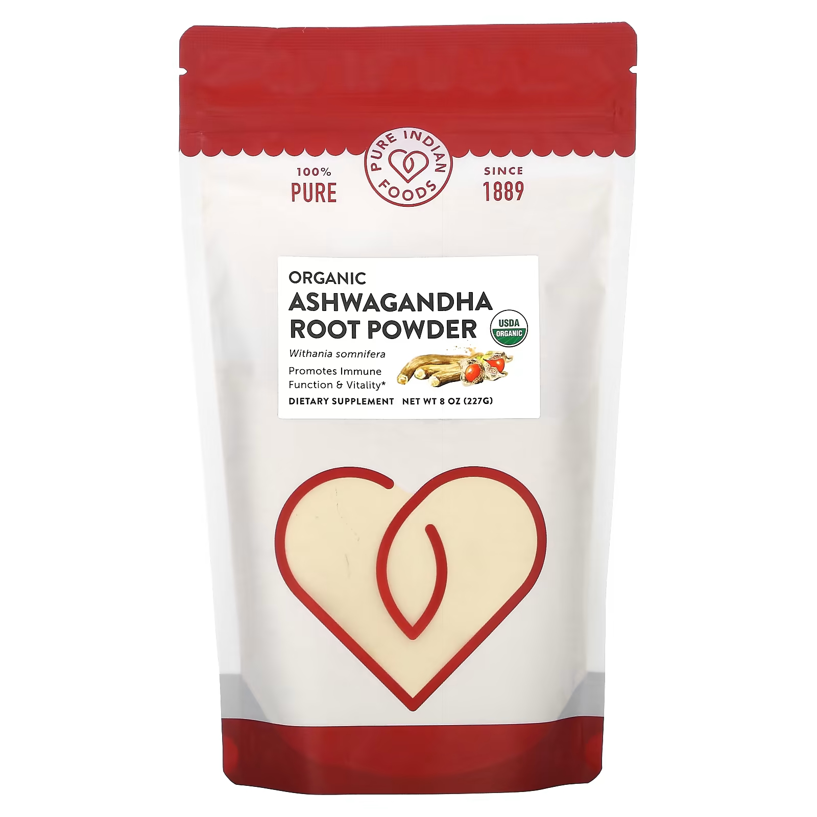 Органический порошок корня ашваганды Pure Indian Foods органический порошок корня ашваганды bareorganics 227 г