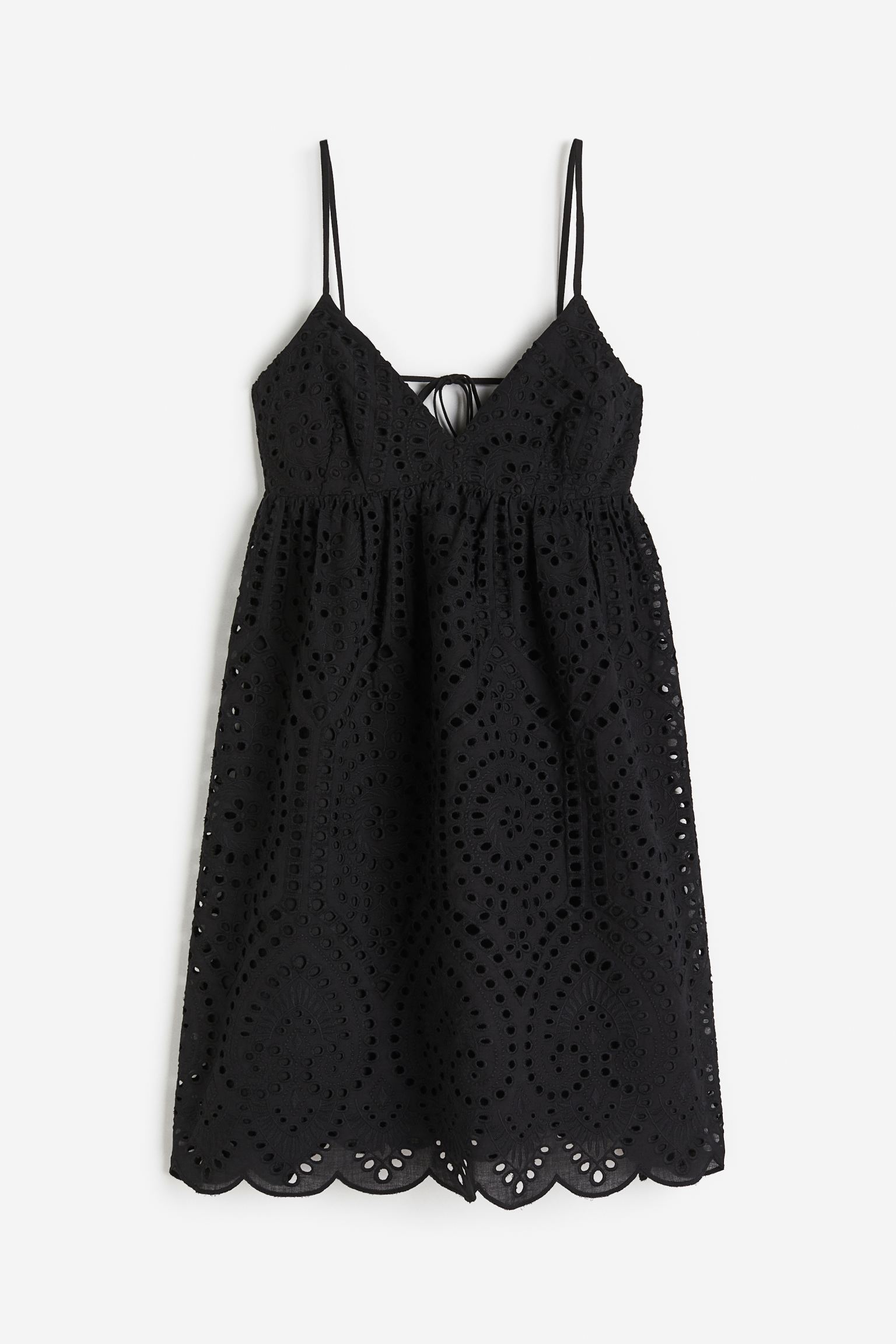 цена Платье H&M Eyelet Embroidery, черный
