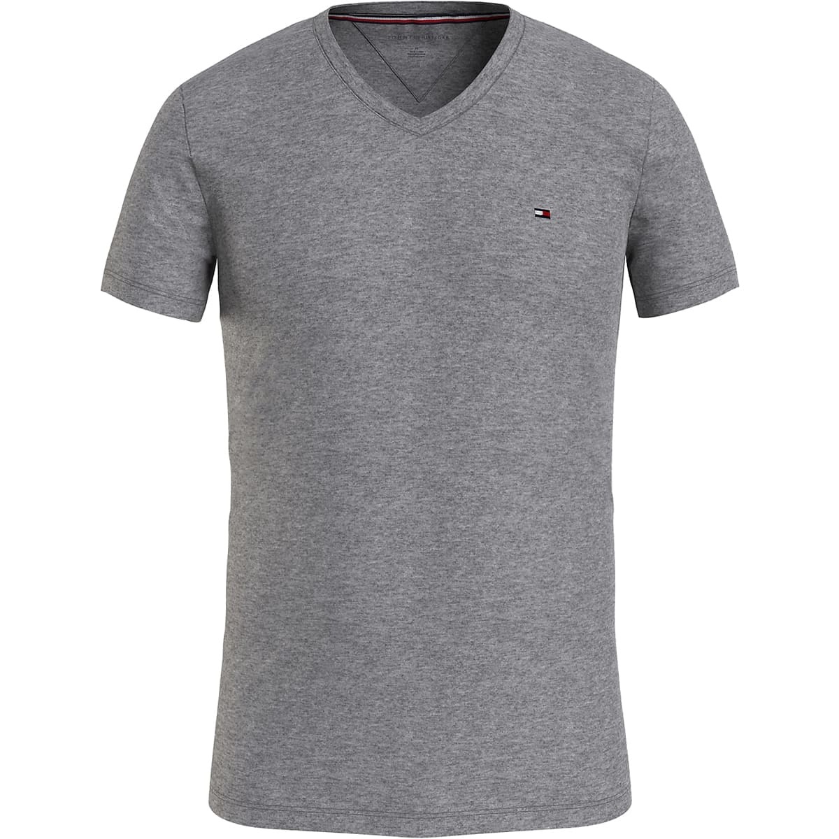 

Футболка Tommy Hilfiger Slim Fit Solid V-Neck, серый