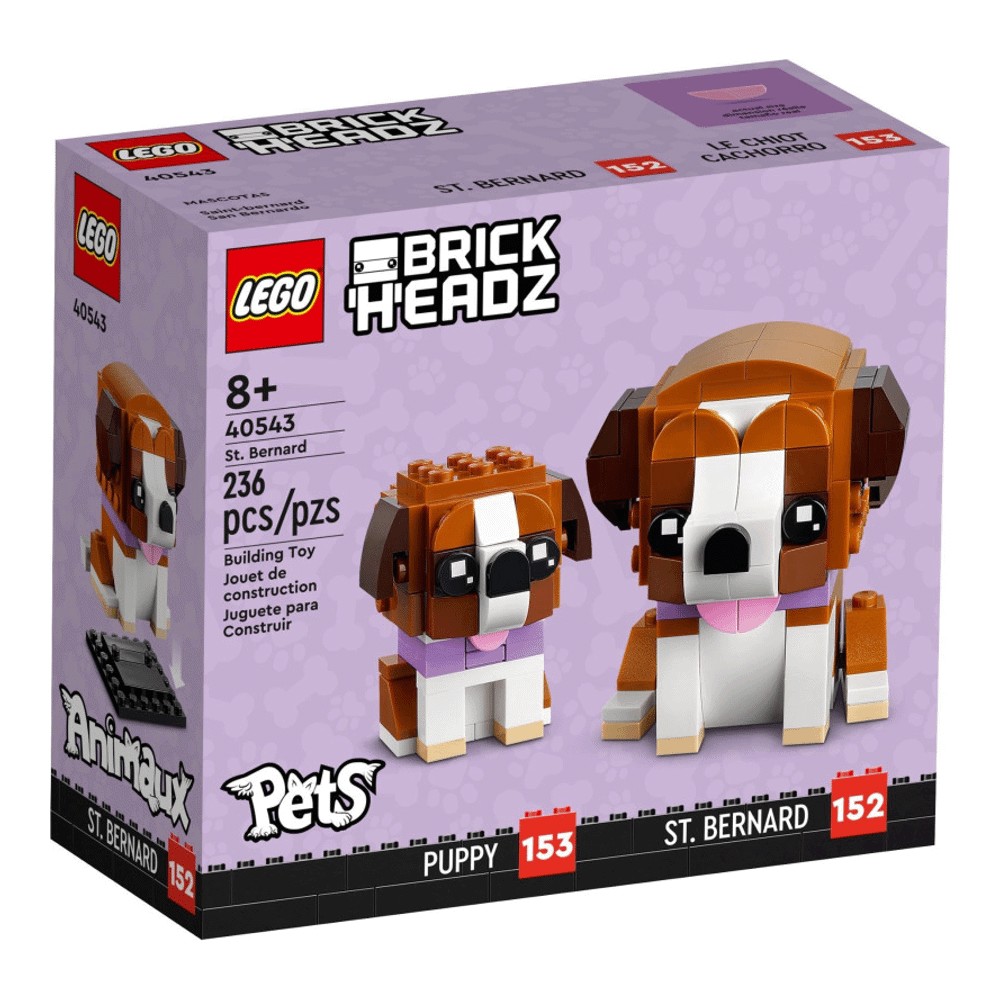 Конструктор LEGO LEGO BrickHeadz 40543 Сувенирный набор Сенбернар конструктор lego brickheadz minions сувенирный набор грю стюарт и отто 40420