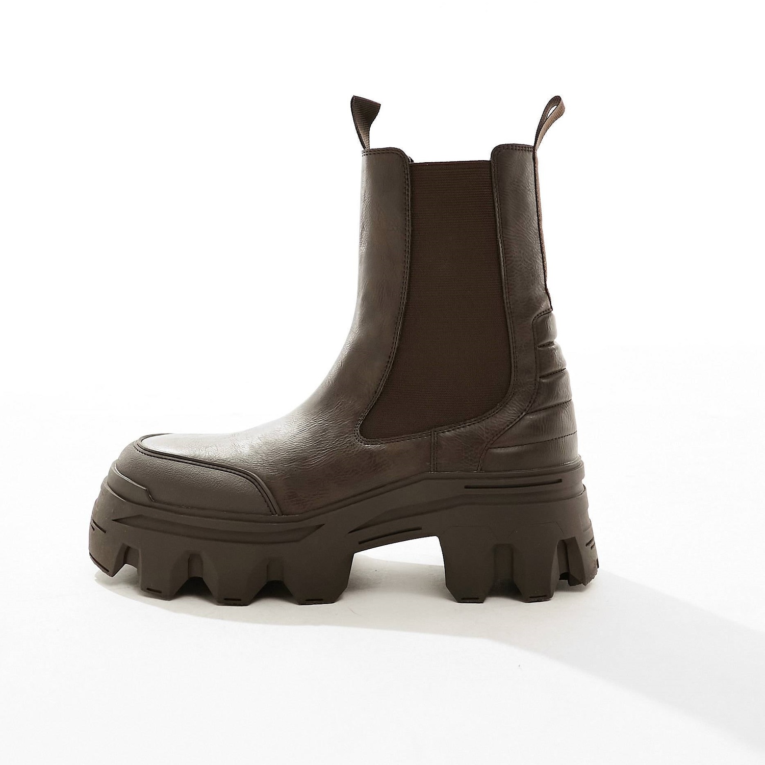 

Ботинки Asos Design Chunky Chelsea In Washed, коричневый