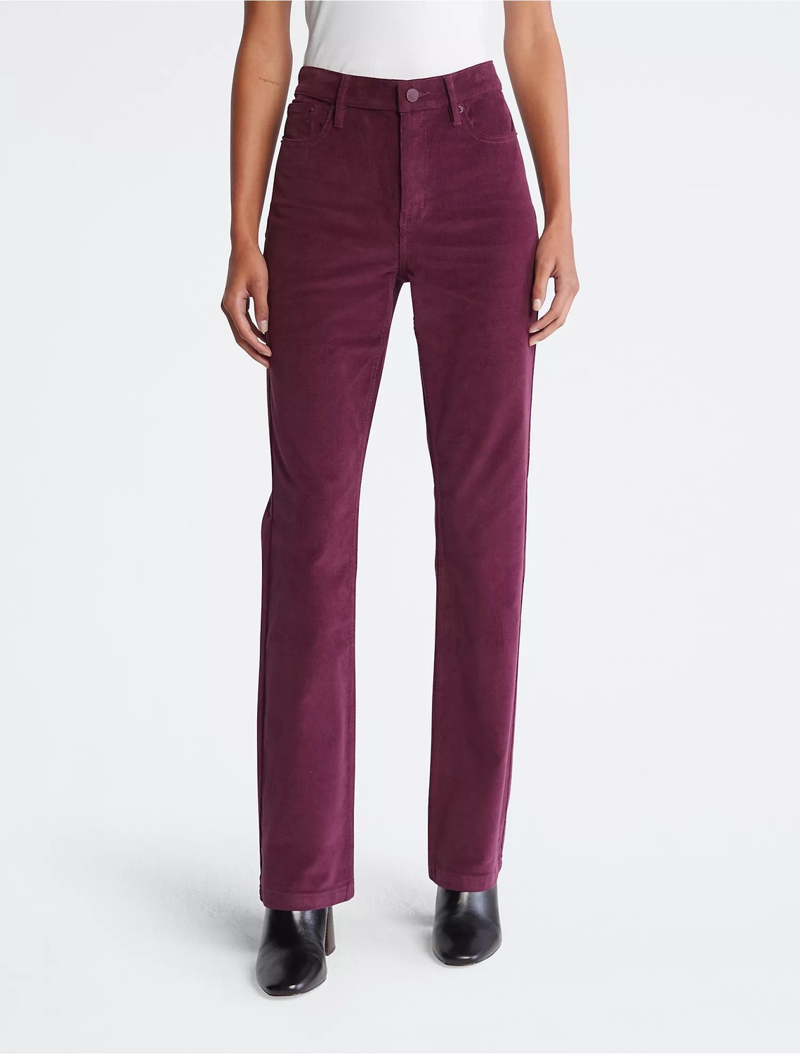 

Джинсы Calvin Klein High Rise Slim Bootcut, бордовый