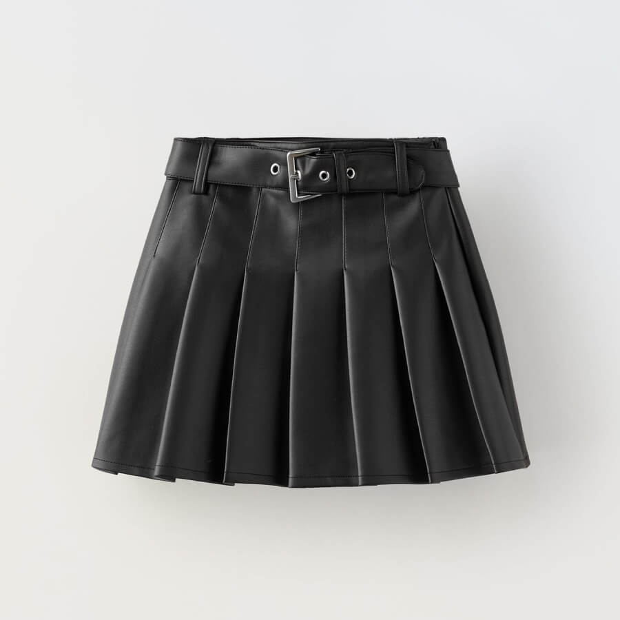 

Юбка для девочки Zara Faux Leather, черный