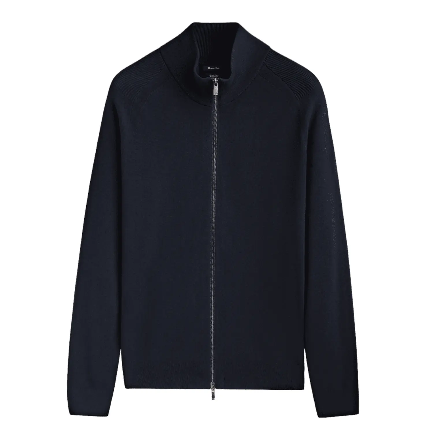 

Кардиган Massimo Dutti 100% Cotton With Zip, темно-синий