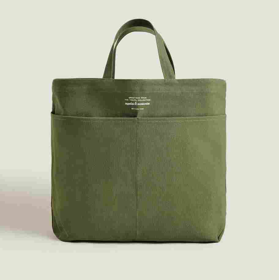 

Сумка-тоут Zara Home Tote Bag x Saint Lazare, зеленый