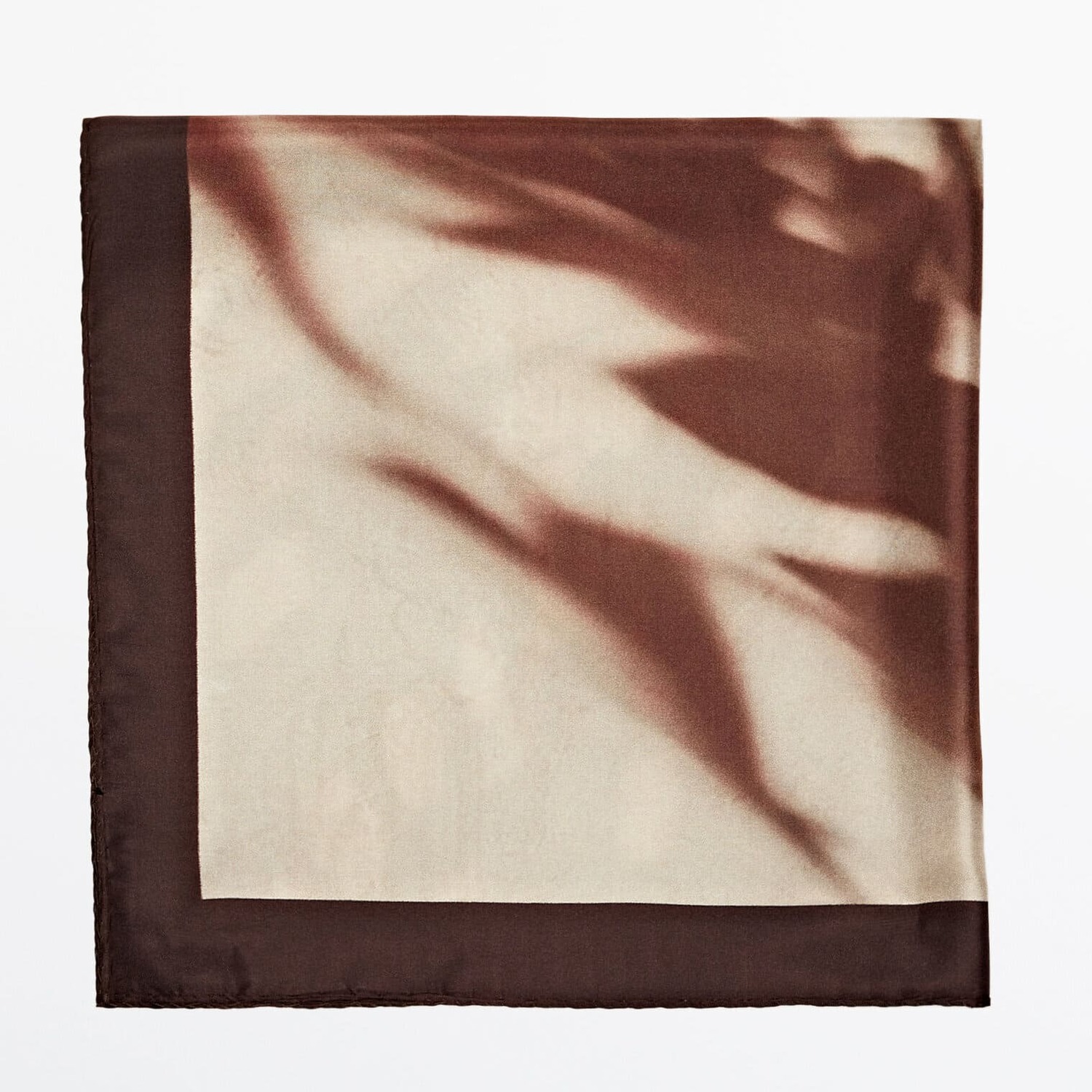 

Платок Massimo Dutti Silk With A Shadow Print, коричневый