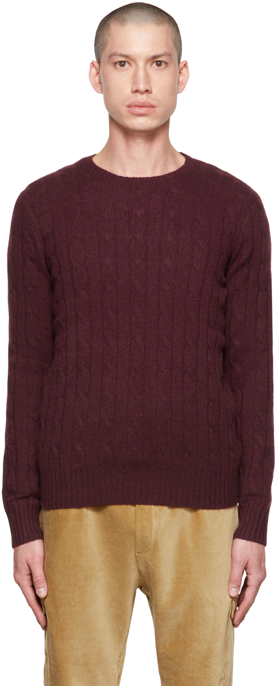 

Бордовый свитер The Iconic Polo Ralph Lauren, Красный