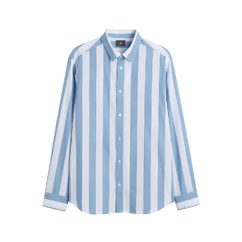 

Рубашка H&M Regular Fit, голубой/белый