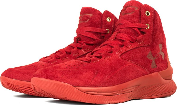 Under Armour Curry 1 Lux Mid Suede Triple Red