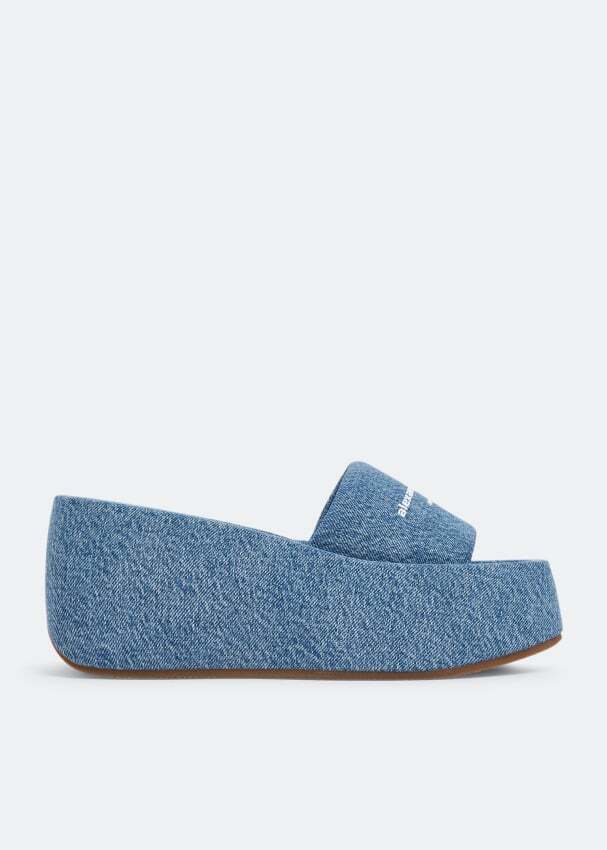 

Сандалии ALEXANDER WANG Taji platform slide sandals, синий