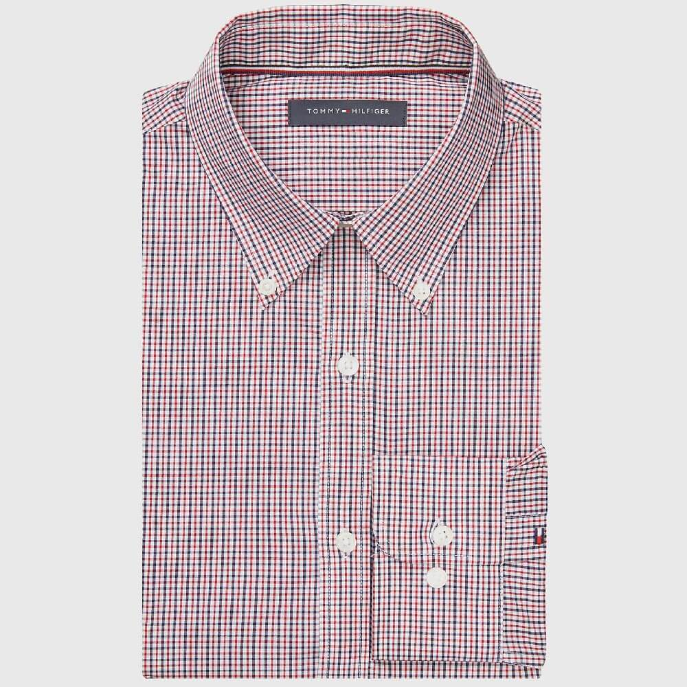 

Рубашка Tommy Hilfiger Slim Fit Check, красный/темно-красный