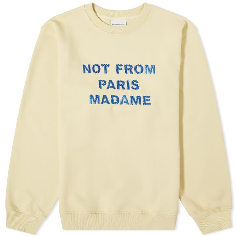 fine anne madame doubtfire Свитшот Drole De Monsieur Not From Paris Madame Crew, бежевый