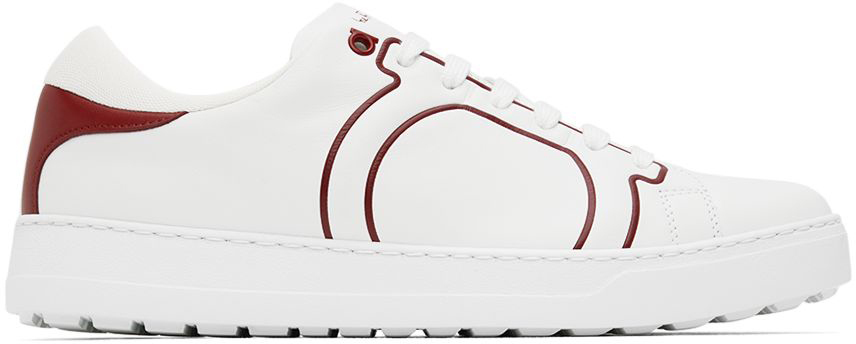 

Бело-красные кроссовки Gancini Ferragamo