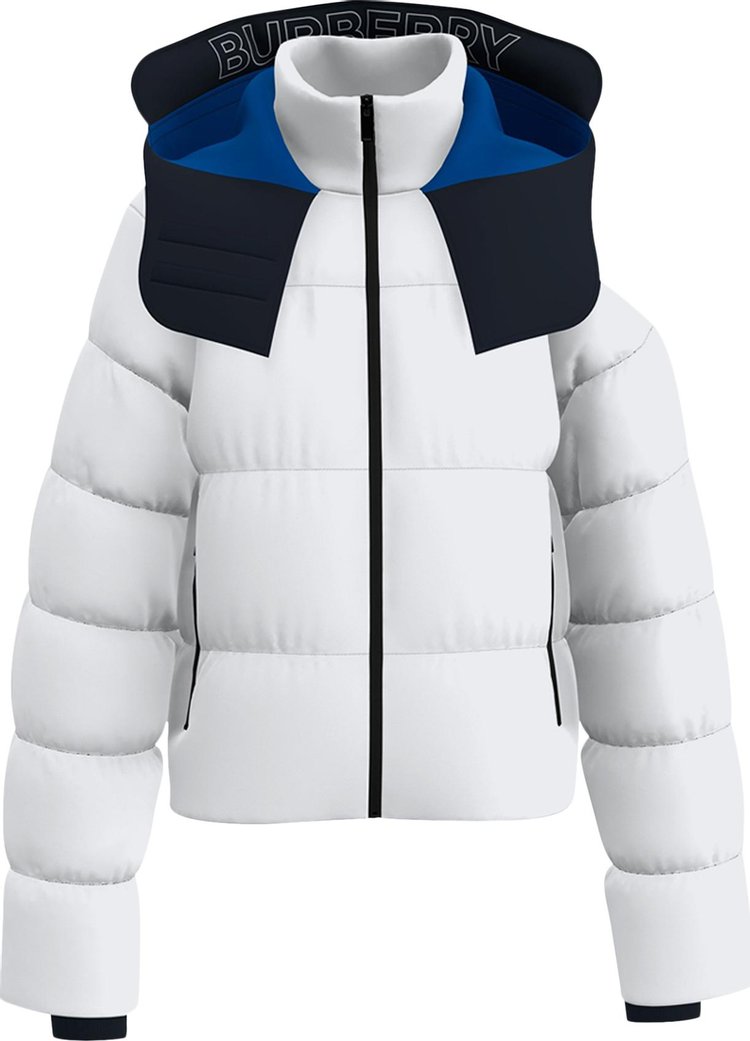 Burberry white puffer on sale jacket