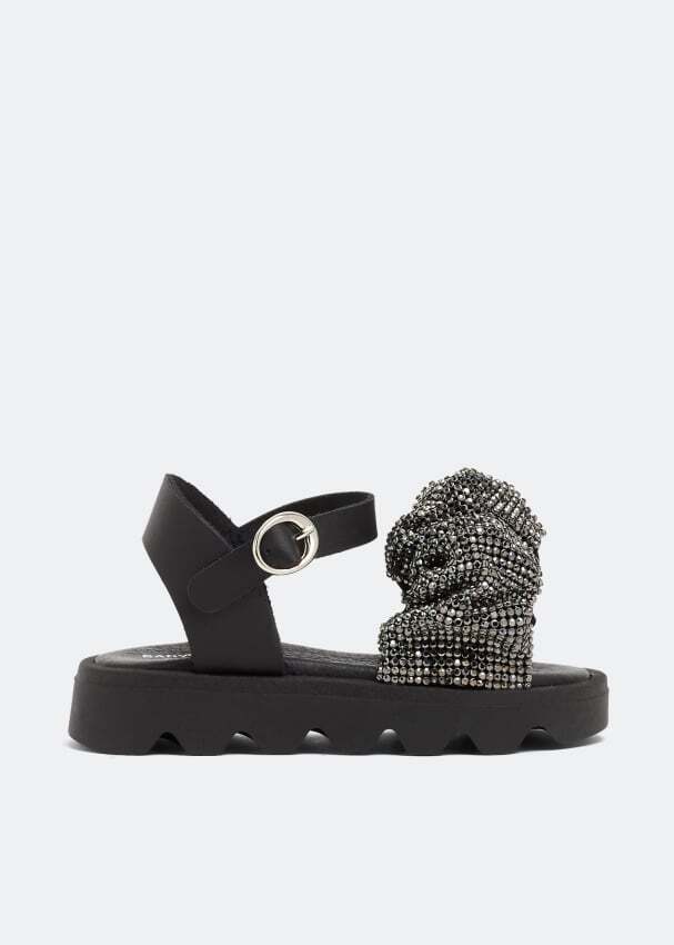 

Сандалии BABYWALKER Wrinkled strass sandals, черный