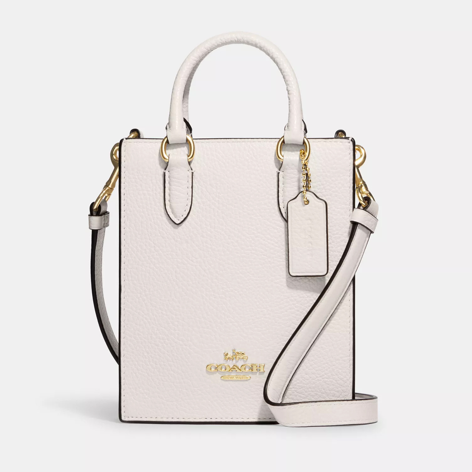 

Сумка Coach Outlet North South Mini Tote, золотой/молочный