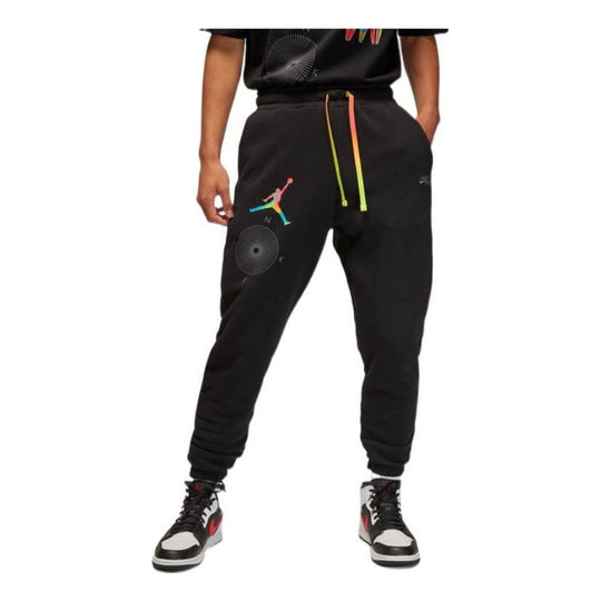 Брюки Jordan Solid Color Word Embroidered Men's Black DQ8016-010, черный брюки men s nike life solid color casual pants black dx6028 010 черный