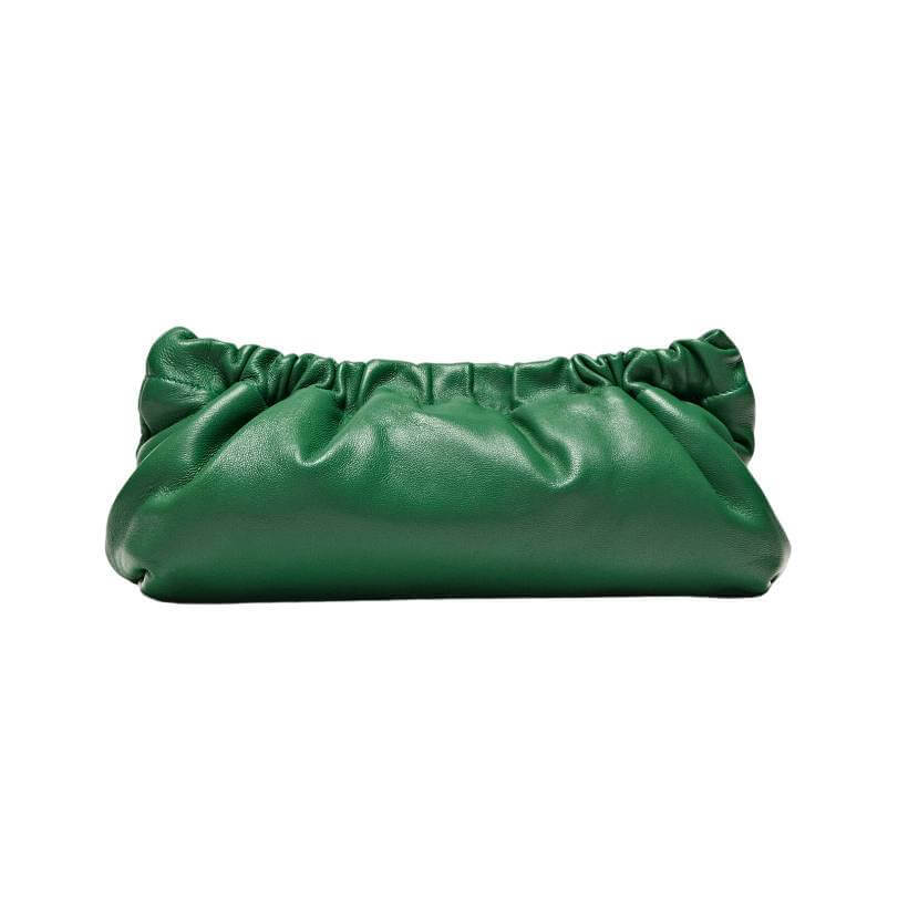 

Сумка Massimo Dutti Nappa Leather With Gathered Details, зеленый