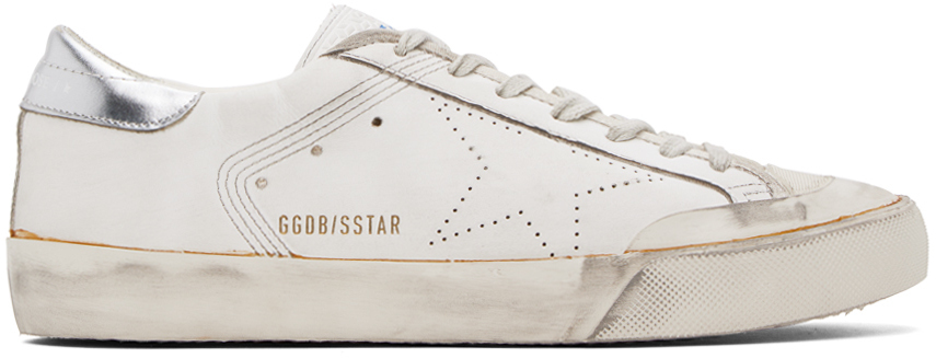 

Белые кроссовки Golden Goose Super-Star Penstar для скейтбординга
