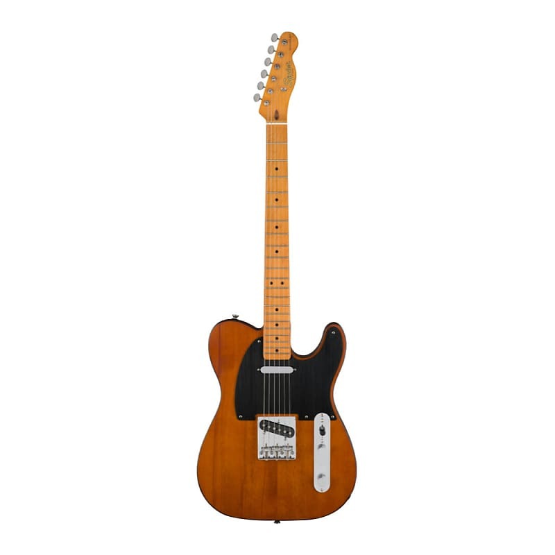 

6-струнная гитара Fender Squier 40th Anniversary Telecaster Vintage Edition с кленовым C-образным грифом (кленовый гриф, атласный мокко) Fender 40th Anniversary Telecaster Guitar, Vintage Edition (Satin Mocha)