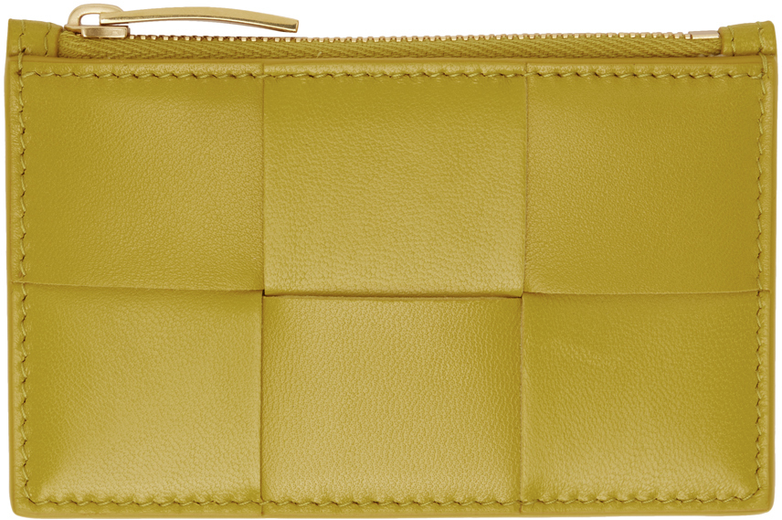 

Желтая визитница Intreccio Bottega Veneta