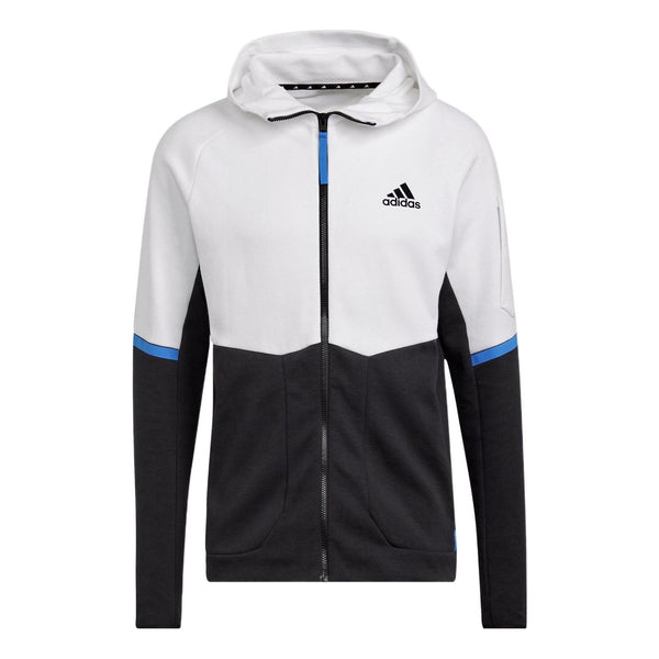 Куртка Adidas Casual Sports Hooded Colorblock, Белый/Черный цена и фото