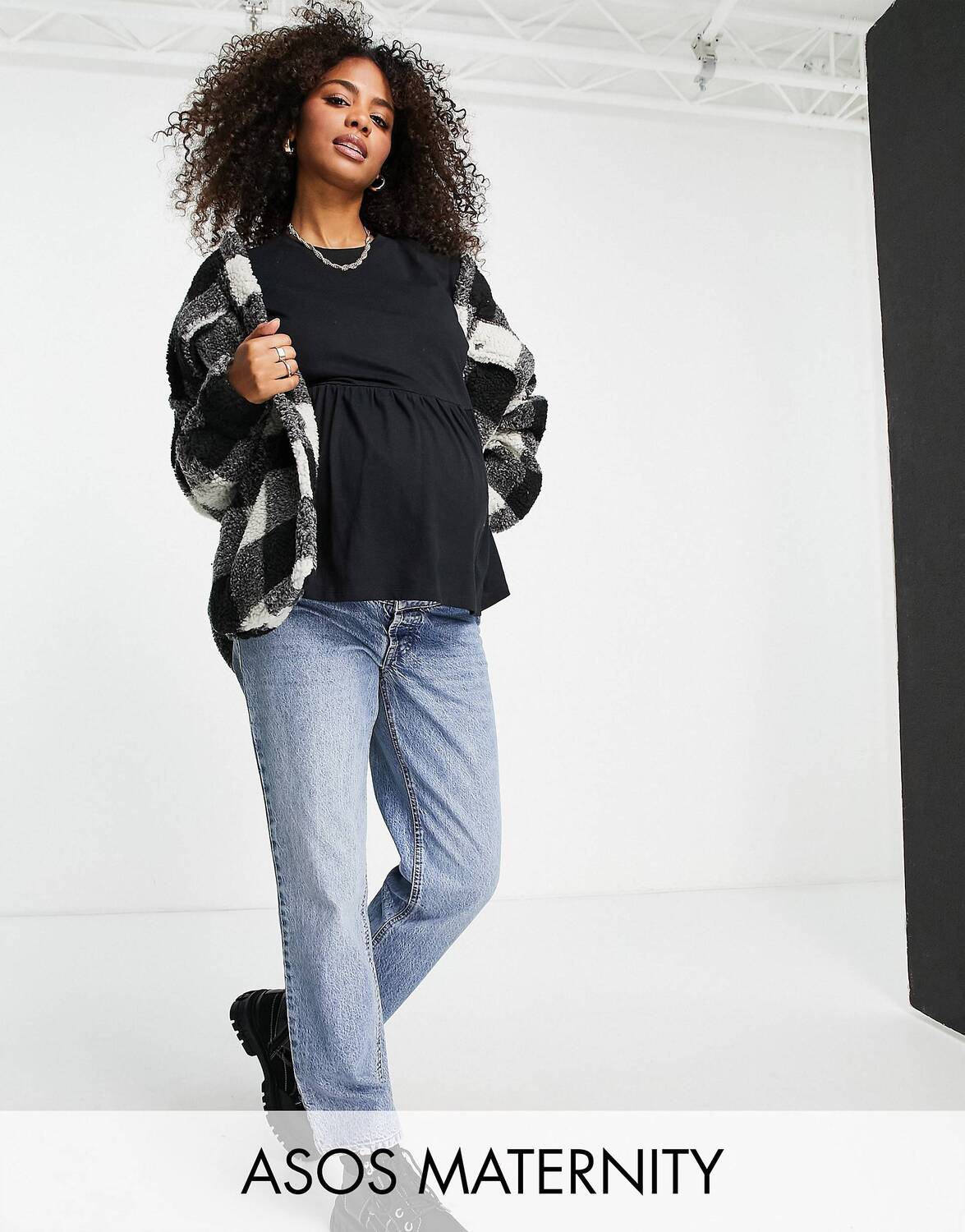 

Черный повседневный свободный топ ASOS DESIGN Maternity