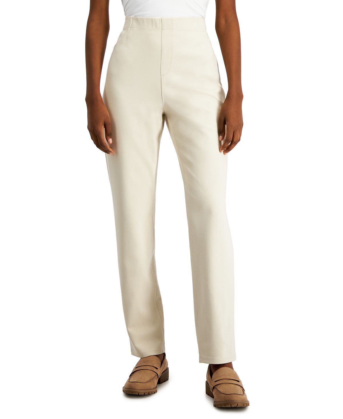

Брюки petite comfort без застежек, созданные для macy's Karen Scott, Серый