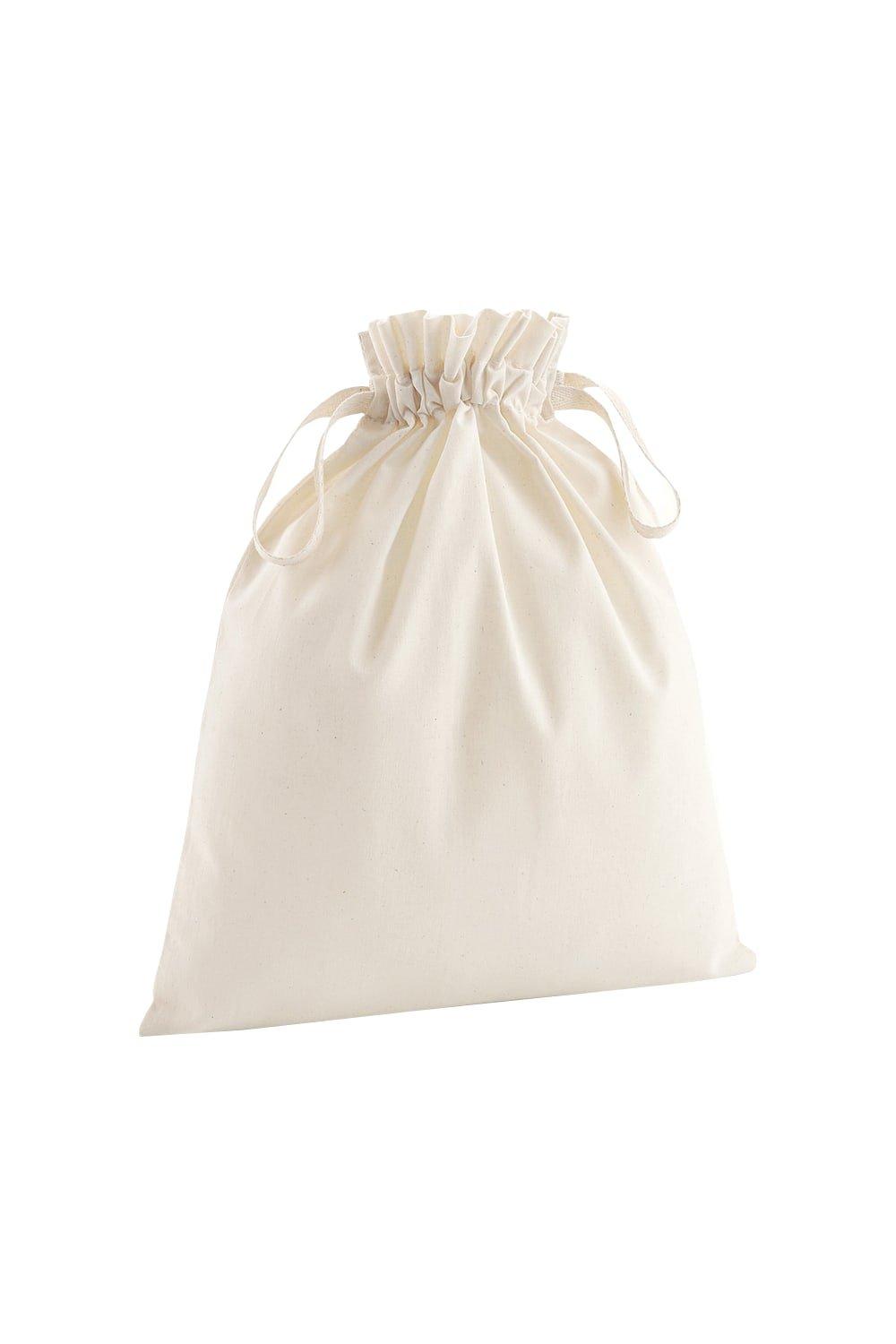Мягкая сумка на шнурке из органического хлопка (2 шт.) Westford Mill, обнаженная брелок zа россию 5 х 3 см в упаковке шт 2