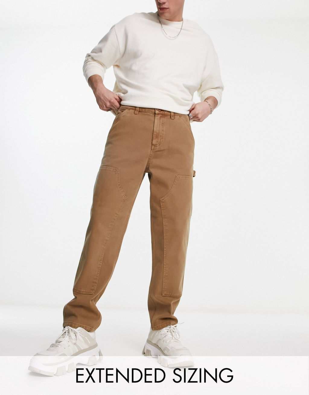 

Коричневые брюки-скейтеры ASOS DESIGN