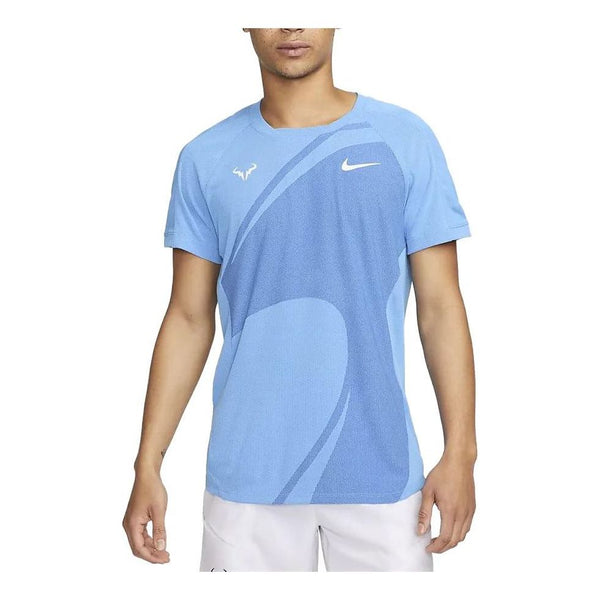 футболка nike dri fit rafa short sleeve tennis t shirts deep jungle цвет deep jungle white Футболка Nike Dri-Fit RAFA Short-sleeve Tennis T-Shirts 'Blue', синий